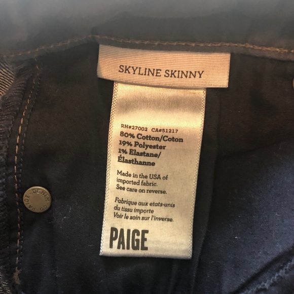 SOLD Paige denim- Skyline Skinny - Picture 5 of 6